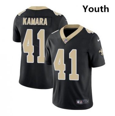 Alvin Kamara #41 New Orleans Saints Color Rush Limited Player Jersey Youth Black Size L