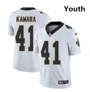 Alvin Kamara #41 New Orleans Saints Limited Player Jersey Youth White Size XL