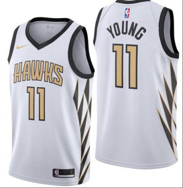 Trae Young #11 Atlanta Hawks 2018/19 Swingman Jersey City Edition White Size XL