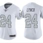 Marshawn Lynch #24 Oakland Raiders Color Rush Limited Player Jersey Women's White Size L