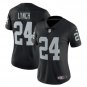 Marshawn Lynch #24 Oakland Raiders Color Rush Limited Player Jersey Women's Black Size XL