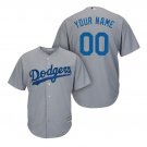 Custom Los Angeles Dodgers Cool Base Player Men's Jersey Gray Size M L XL XXL XXXL