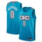 Russell Westbrook #0 Oklahoma City Thunder 2018/19 Swingman Jersey City Edition Turquoise Size L