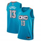 Paul George #13 Oklahoma City Thunder 2018/19 Swingman Men's Jersey City Edition Turquoise Size L