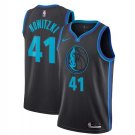 Dirk Nowitzki #41 Dallas Mavericks 2018/19 Swingman Men's Jersey City Edition Anthracite Size M