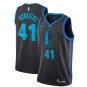 Dirk Nowitzki #41 Dallas Mavericks 2018/19 Swingman Men's Jersey City Edition Anthracite Size M