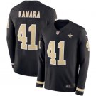 Alvin Kamara #41 New Orleans Saints Therma Long Sleeve Jersey Men's Black Size M