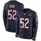 Khalil Mack #52 Chicago Bears Therma Long Sleeve Jersey Men's Navy Size XL