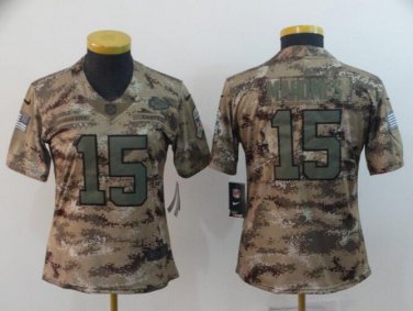 Patrick Mahomes #15 Kansas City Chiefs Salute to Service Limited Player Jersey Youth Camo Size S