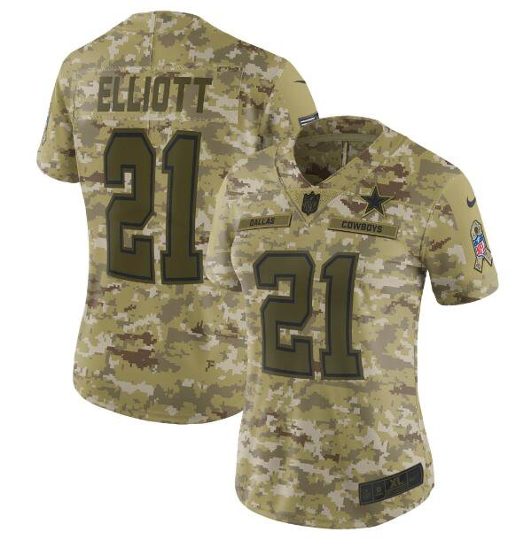 Ezekiel Elliott #21 Dallas Cowboys Salute to Service Limited Player ...