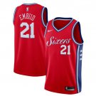Joel Embiid #21 Philadelphia 76ers Swingman Jersey Men's Statement Edition Red Size XXL