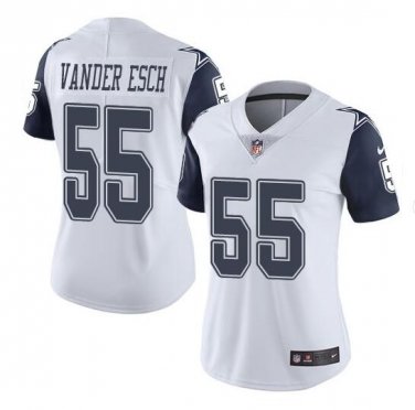 Leighton Vander Esch #55 Dallas Cowboys Color Rush Limited Player Jersey Women's White Size M