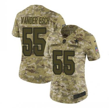 Leighton Vander Esch #55 Dallas Cowboys Salute to Service Limited Player Jersey Women's Camo Size L