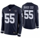 Leighton Vander Esch #55 Dallas Cowboys Therma Long Sleeve Player Jersey Men's Navy Size M