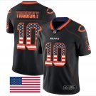Mitchell Trubisky #10 Chicago Bears Rush Limited Player Jersey Men's Black USA Flag Size XL