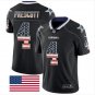 Dak Prescott #4 Dallas Cowboys Rush Limited Player Jersey Men's Black USA Flag Size M
