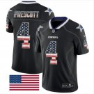 Dak Prescott #4 Dallas Cowboys Rush Limited Player Jersey Men's Black USA Flag Size L