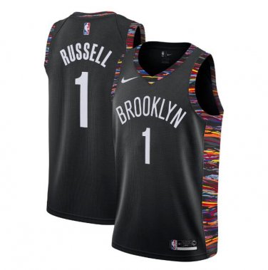 D'Angelo Russell #1 Brooklyn Nets 2018/19 Swingman Jersey City Edition Black Size S