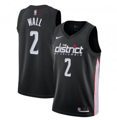 John Wall #2 Washington Wizards 2018/19 Swingman Jersey City Edition Black Size XXL