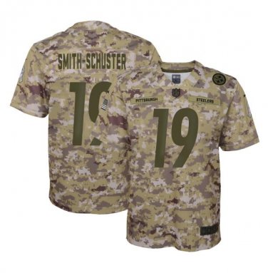 JuJu Smith-Schuster #19 Pittsburgh Steelers Salute to Service Limited Jersey Youth Camo Size S