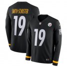 JuJu Smith-Schuster #19 Pittsburgh Steelers Therma Long Sleeve Jersey Men's Black Size XL