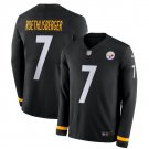 Ben Roethlisberger #7 Pittsburgh Steelers Therma Long Sleeve Jersey Men's Black Size XL