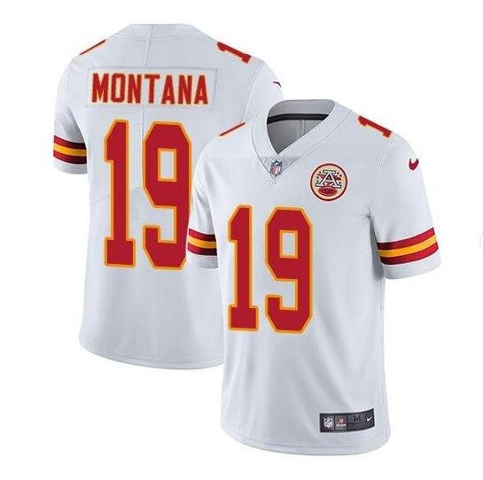 Joe Montana #19 Kansas City Chiefs Limited Player Jersey Men's White ...