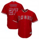 Mike Trout #27 Los Angeles Angels Cool Base Player Men's Jersey Scarlet Size L
