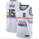 Nikola Jokic #15 Denver Nuggets 2018/19 Swingman Men's Jersey City Edition White Size XXL