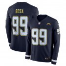 Joey Bosa #99 Los Angeles Chargers Therma Long Sleeve Jersey Men's Navy Size M