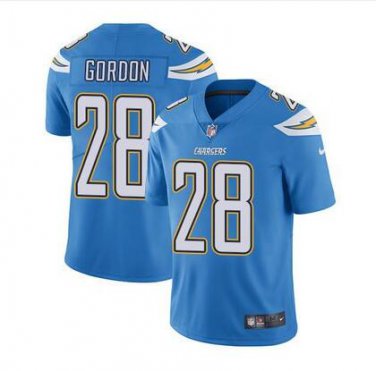 Melvin Gordon #28 Los Angeles Chargers Limited Player Jersey Men's Blue Size XXXL