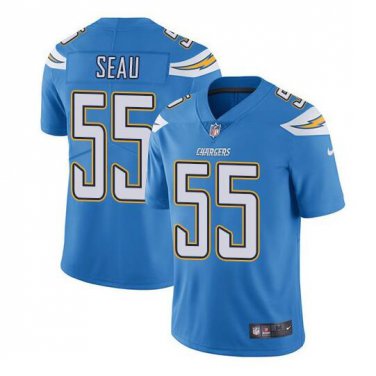 Junior Seau #55 Los Angeles Chargers Limited Player Jersey Men's Blue Size L