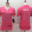 Drew Brees #9 New Orleans Saints Limited Player Jersey Women's Pink Size M