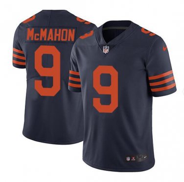 Jim McMahon #9 Chicago Bears Throwback Limited Player Jersey Men's Navy Size XXL