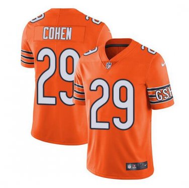 Tarik Cohen #29 Chicago Bears Limited Player Jersey Men's Orange Size XXXL