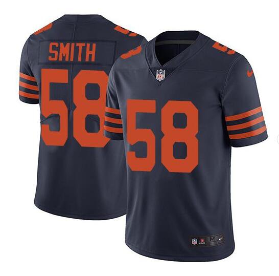Roquan Smith #58 Chicago Bears Throwback Limited Player Jersey Men's ...