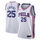 Ben Simmons #25 Philadelphia 76ers Swingman Men's Jersey White Size L