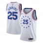 Ben Simmons #25 Philadelphia 76ers 2018/19 Swingman Men's Jersey Earned Edition White Size M