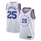 Ben Simmons #25 Philadelphia 76ers 2018/19 Swingman Men's Jersey Earned Edition White Size XXL