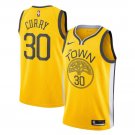 Stephen Curry #30 Golden State Warriors 2018/19 Swingman Men's Jersey Earned Edition Yellow Size L