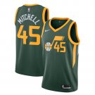 Donovan Mitchell #45 Utah Jazz 2018/19 Swingman Men's Jersey Earned Edition Green Size M