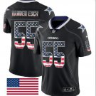 Leighton Vander Esch #55 Dallas Cowboys Rush Limited Player Jersey Men's Black USA Flag Size M