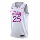 Derrick Rose #25 Minnesota Timberwolves 2018/19 Swingman Men's Jersey Earned Edition White Size XXL