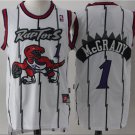 Tracy McGrady #1 Toronto Raptors Hardwood Classics Men's Jersey White Size S