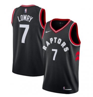 Kyle Lowry #7 Toronto Raptors Swingman Men's Jersey Statement Edition Black Size M