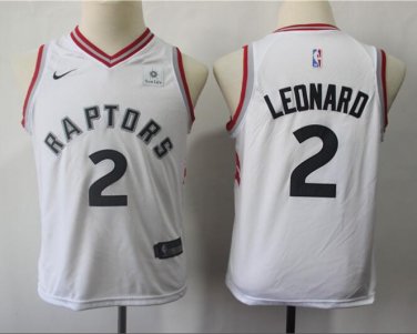 Kawhi Leonard #2 Toronto Raptors Swingman Youth Jersey Statement Edition White Size L
