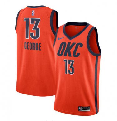 Paul George #13 Oklahoma City Thunder 2018/19 Swingman Jersey Earned Edition Orange Size M