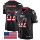 Rob Gronkowski #87 New England Patriots Rush Limited Player Jersey Men's Black USA Flag Size S