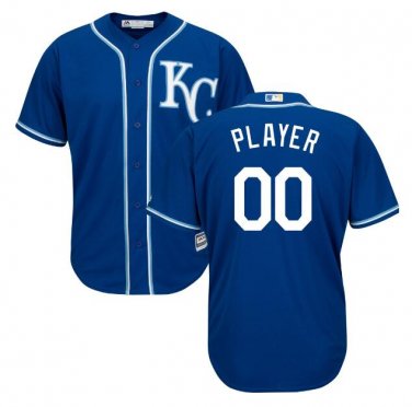 Custom Kansas City Royals Cool Base Player Men's Jersey Royal Size M L XL XXL XXXL