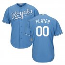 Custom Kansas City Royals Cool Base Player Men's Jersey Light Blue Size M L XL XXL XXXL